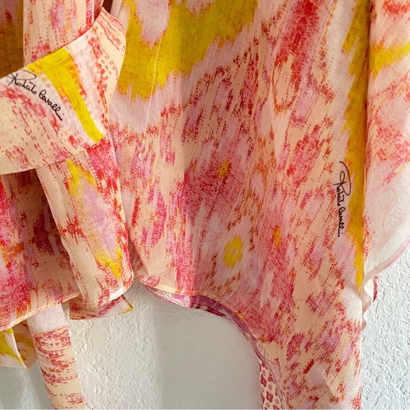 Roberto Cavalli Silk Floral Print poncho Blouse - Picture 15 of 16